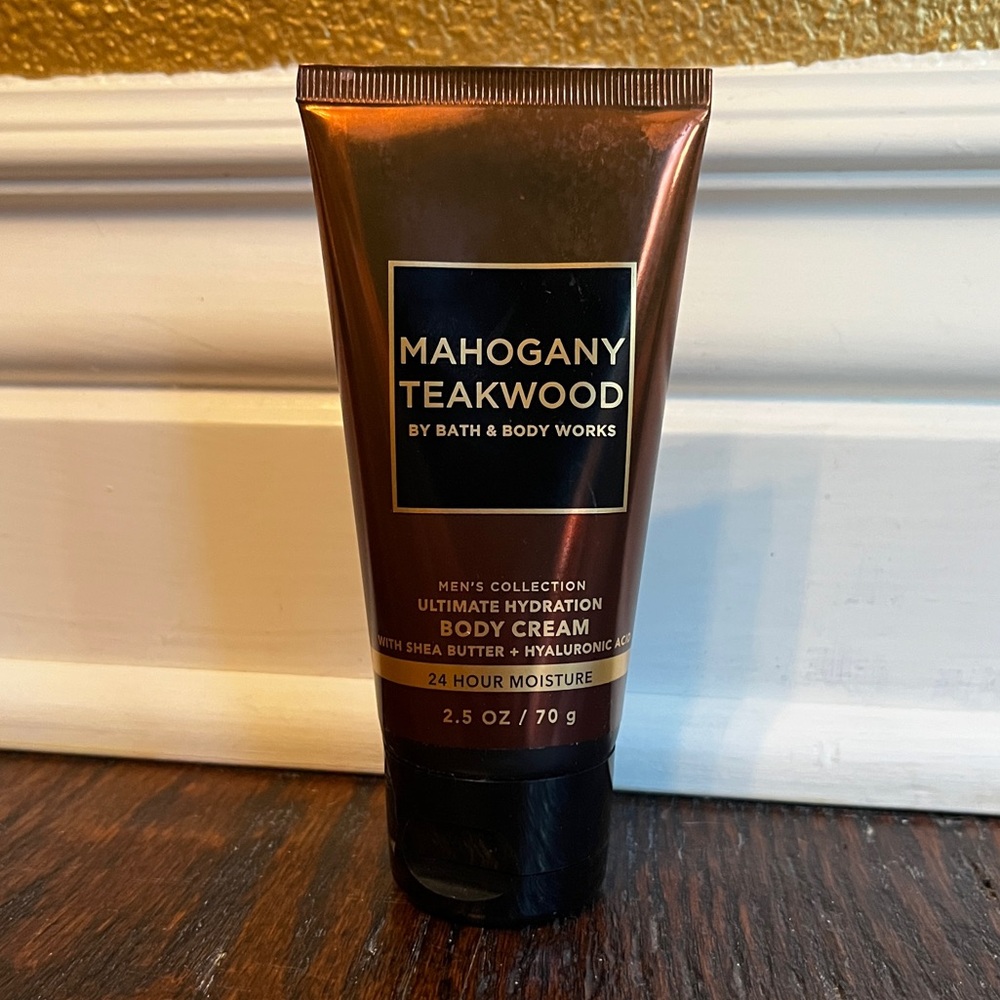 Bath & Body Works Mahogany Teakwood Men's Body Cream 2.5oz Travel Mini
